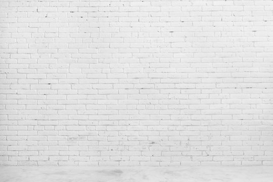 Fototapeta White brick wall for background