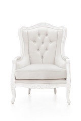 white vintage style armchair