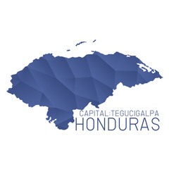Honduras map geometric background texture