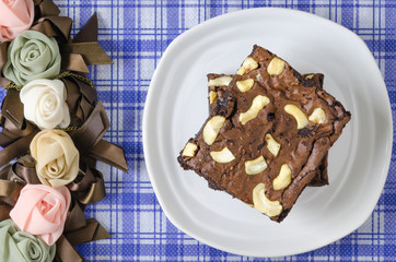 homemade chocolate brownie