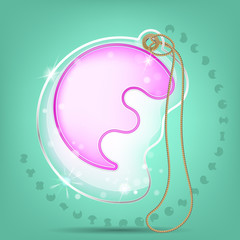 Three dimensions label and fonts