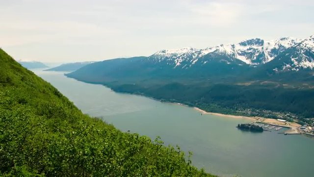 Time lapse view of the ocean in Juneau, Alaska