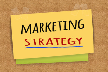 Obraz premium „Strategia marketingowa” na karteczce
