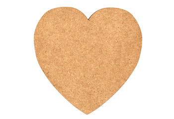 wooden valentine isolated on white