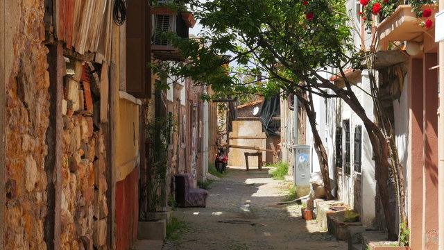 traditional turkish houses, travel destination, ayvalik, turkey