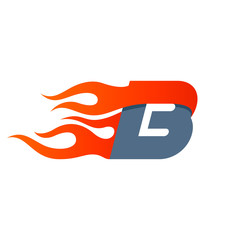 B letter logo design template.