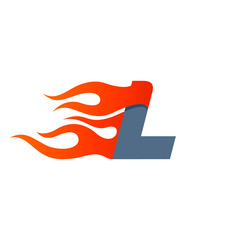 L letter logo design template.