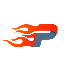 P letter logo design template.