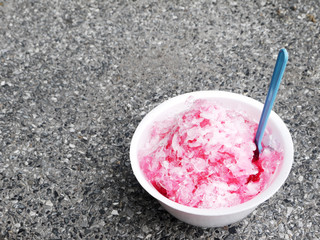 The shaved ice desserts in Thailand