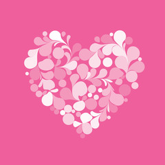pink love heart vector