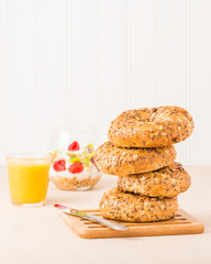 Muesli Bagels for Breakfast