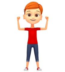 3d rendered illustration. Boy isolated on white background.