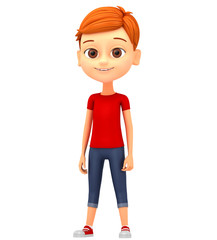 3d rendered illustration. Boy isolated on white background.