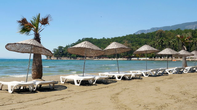 Akyaka, Turkey, beach, sunbed, Daily life Summer Travel Destination