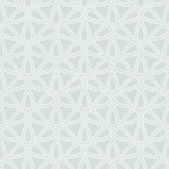 Seamless light blue and white ornament. Modern stylish geometric pattern with repeating elements