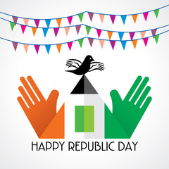 happy republic day vector 
