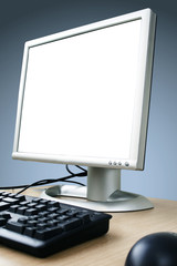 LCD screen mockup. Work path is available in file.