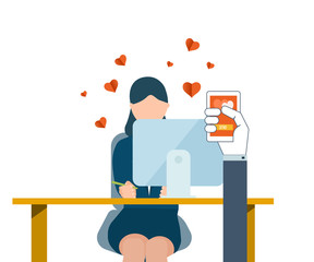 Obraz premium Valentine's day greeting letter. 