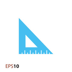 Triangle ruler icon for web and mobile