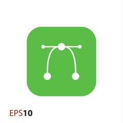 Vector graphics bezier icon for web and mobile