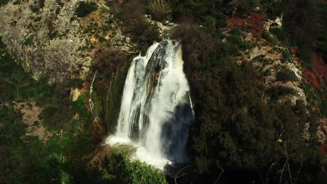 Royalty Free Stock Video Footage of Tahana Waterfall shot in Israel at 4k with Red.