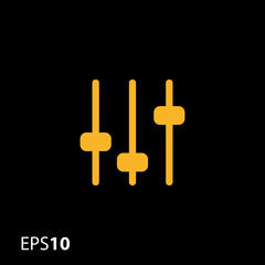 Equalizer icon for web and mobile