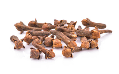 Obraz premium Spice cloves on white background