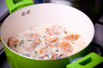 Fricassee in the making