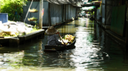 Schwimmender Markt in Bangkok