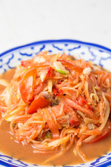 Papaya salad Thai cuisine spicy delicious