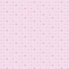 Love valentine's day seamless pattern. Endless texture with hearts in pink and white. vector illustration. For invitations, scrapbooking, cards, posters. pattern swatches included in file.
