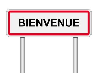 Panneau ville Bienvenue