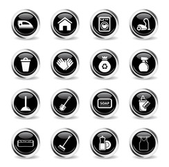 Cleaning service simply icons
