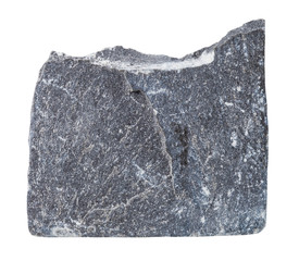 specimen of Slate mineral stone isolated