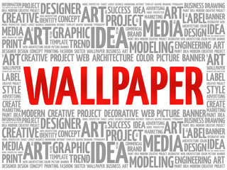 Obraz premium WALLPAPER word cloud, creative business concept background