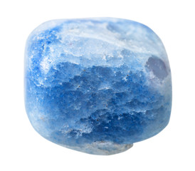 blue coloured agate gemstone isolated