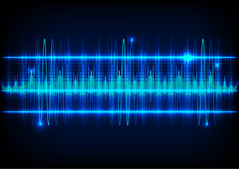 Abstract technology background and Sound waves