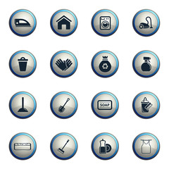 Cleaning service simply icons