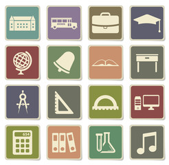 School simply icons