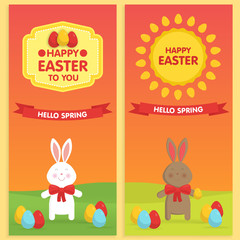 Fototapeta na wymiar Easter Banner templates. 
