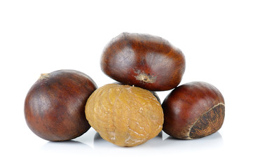 Obraz premium Chestnut isolated on the white background