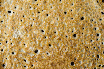 Texture of the pancake closeup