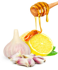 garlic and lemon with honey