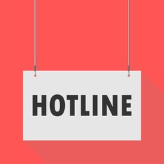 Hanging Sign hotline