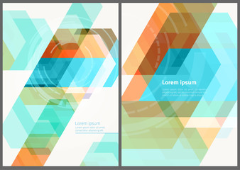 Vector geometric brochure template