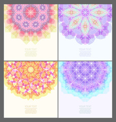 Set of geometric creative banners