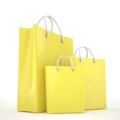 Paper Shopping Bags isolated on white background