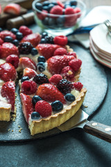 Fresh berry fruit tart