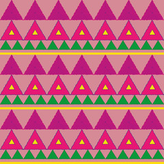 Abstract geometric seamless patterns. Ethnic style pattern with triangle and line.