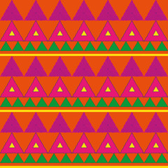 Abstract geometric seamless patterns. Ethnic style pattern with triangle and line.